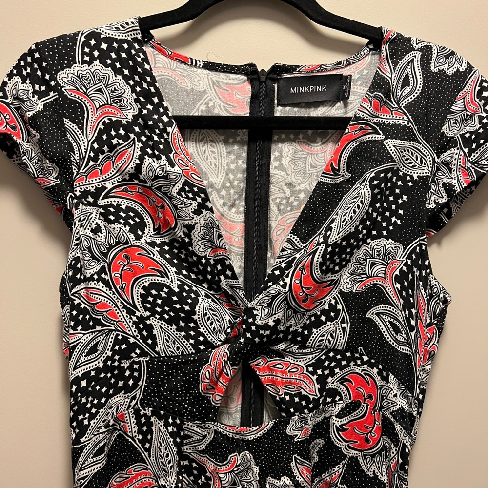 Maxi length paisley dress